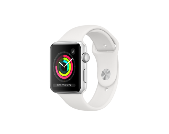 Apple Watch Series 3 reconditionnée 42 mm - Silver / White - Renewd