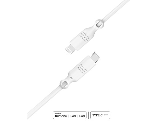 USB C to Lightning Recyclable Cable 1,2 m White Just Green