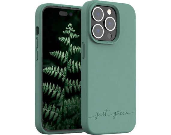Coque iPhone 14 Pro Natura Night Green - Eco-conçue Just Green