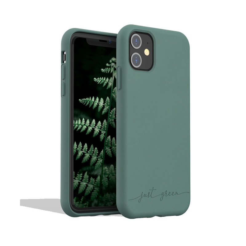 Apple iPhone 11 biodegradable green case Just Green