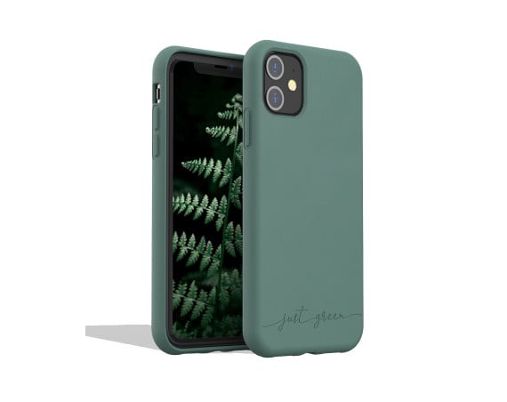 Apple iPhone 11 biodegradable green case Just Green