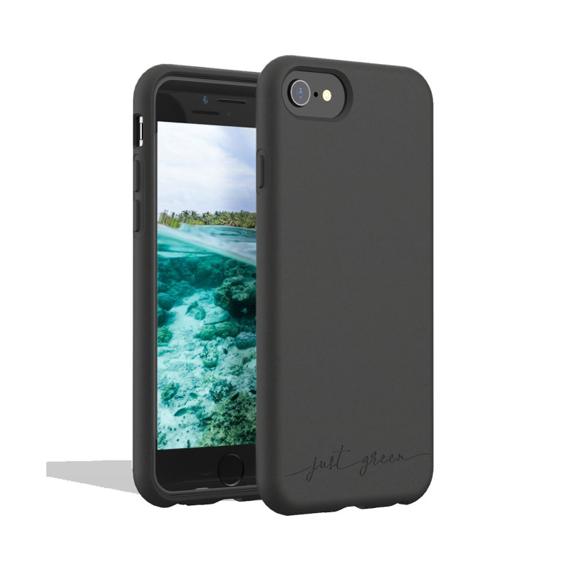 Apple iPhone SE (2020)/8/7/6S/6 biodegradable black case Just Green