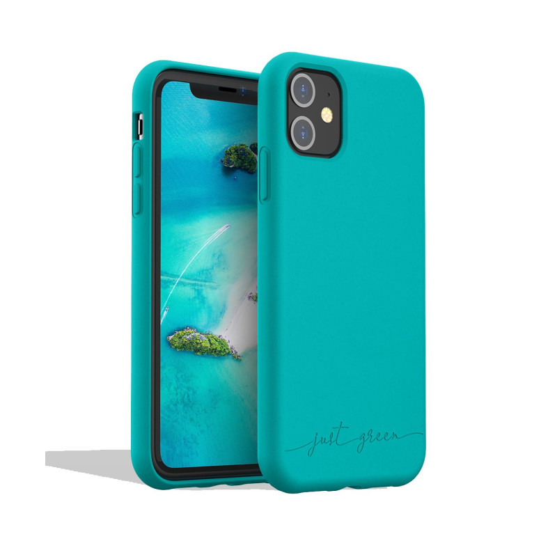 Coque iPhone 11 Natura Blue Lagoon - Eco-conçue Just Green