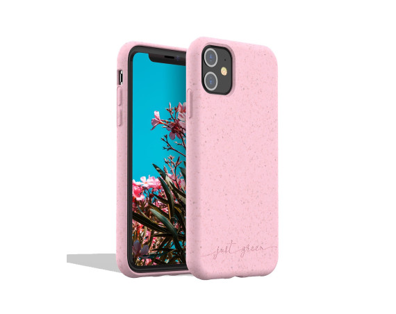 Apple iPhone 11 biodegradable pink case Just Green
