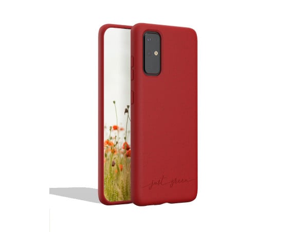 Samsung Galaxy S20 biodegradable red case Just Green