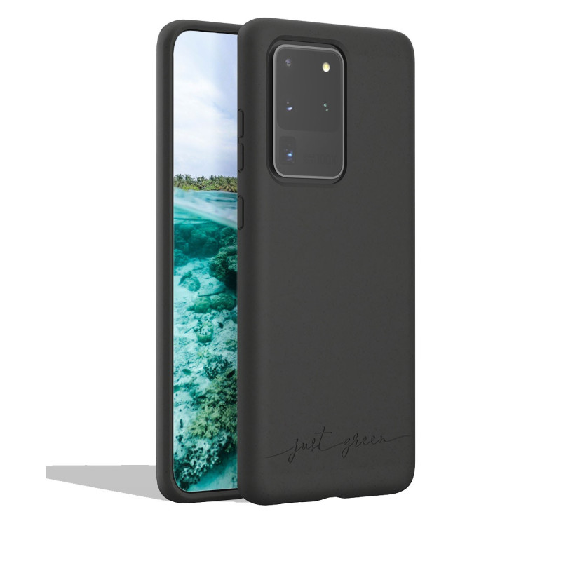 Samsung Galaxy S20 Ultra biodegradable black case Just Green