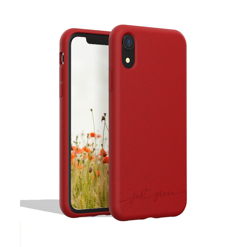 Apple iPhone XR biodegradable red case Just Green