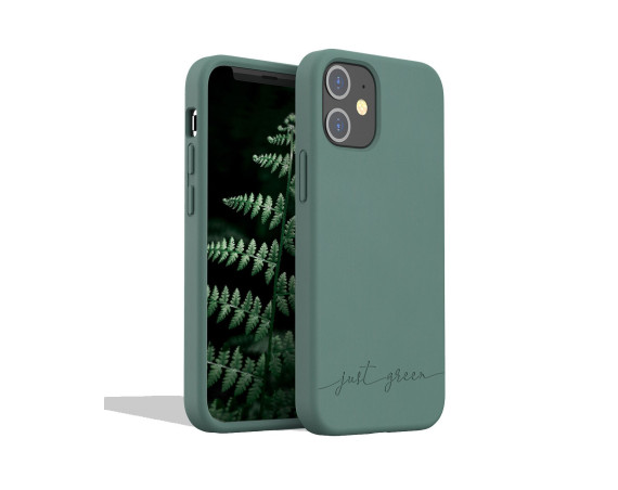 Coque iPhone 12 mini Natura Night Green - Eco-conçue Just Green