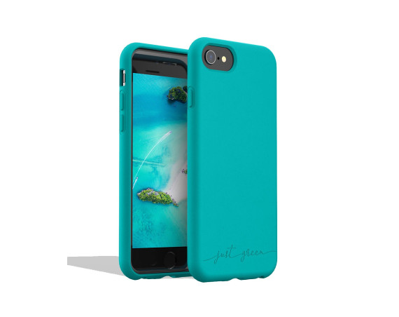 Coque iPhone SE 2022/SE/8/7/6S/6 Natura Blue Lagoon - Eco-conçue Just Green