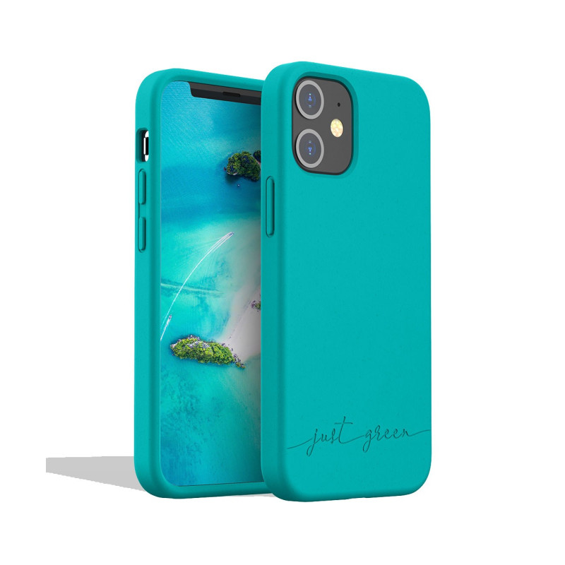 iPhone 12 Mini biodegradable blue case Just Green