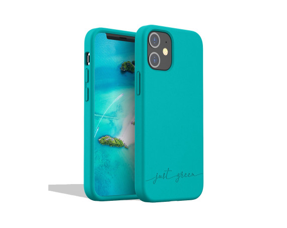 iPhone 12 Mini biodegradable blue case Just Green