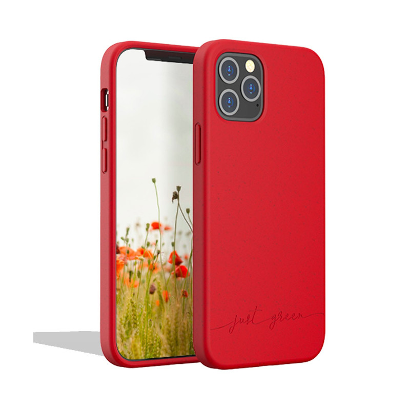 iPhone 12 Pro Max biodegradable red case Just Green