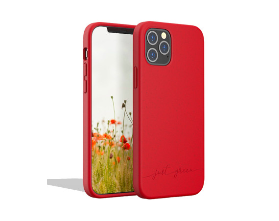 iPhone 12 Pro Max biodegradable red case Just Green