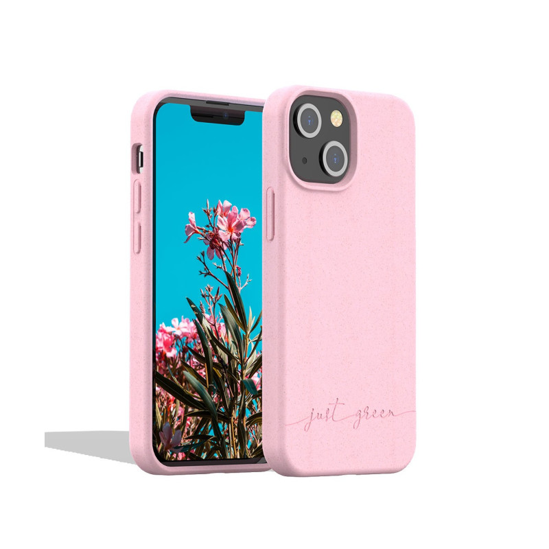 Coque iPhone 13 mini Natura Baby Pink - Eco-conçue Just Green