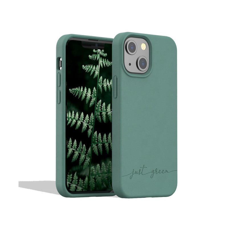 Coque iPhone 13 mini Natura Night Green - Eco-conçue Just Green