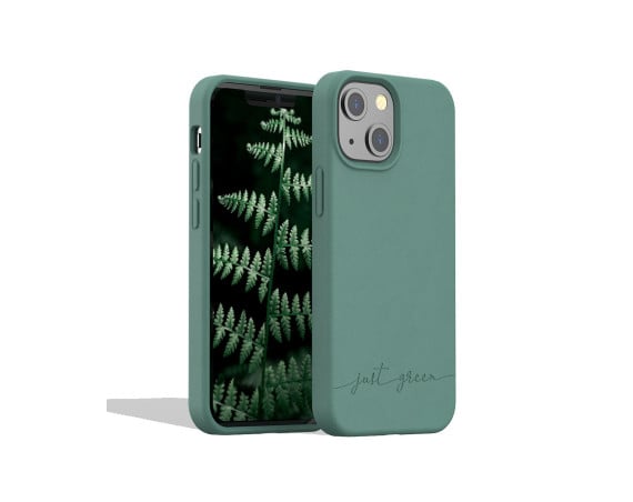 Apple iPhone 13 mini biodegradable green case Just Green