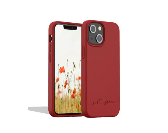Apple iPhone 13 mini biodegradable red case Just Green