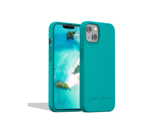 Apple iPhone 13 biodegradable blue case Just Green