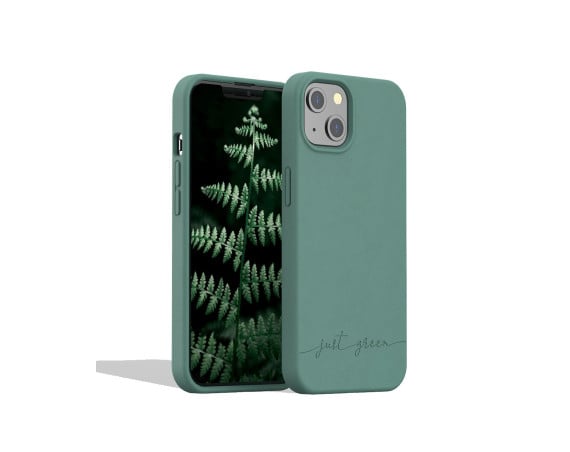 Apple iPhone 13 biodegradable green case Just Green