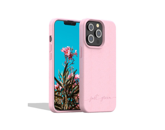 Apple iPhone 13 Pro biodegradable pink case Just Green