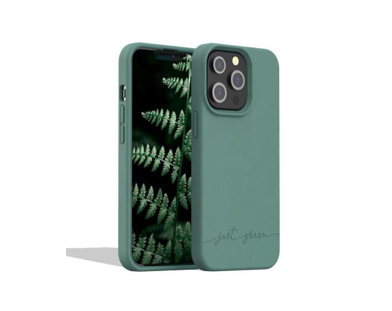 Apple iPhone 13 Pro biodegradable green case Just Green