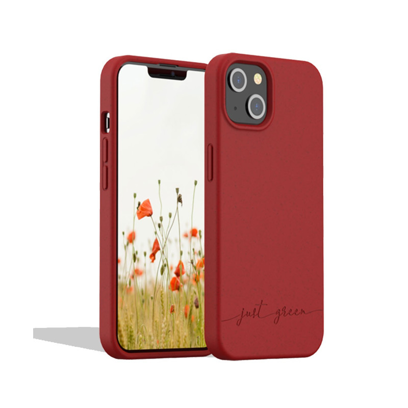 Apple iPhone 13 biodegradable red case Just Green